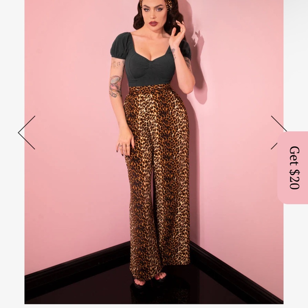 Vixen by Micheline Pitt Leopard Vacation Pants